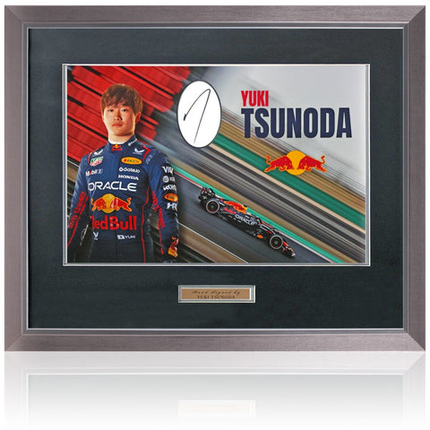 Yuki Tsunoda Hand Signed Red Bull Formula 1 23x19'' Presentation COA