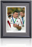 Jason Leonard OBE Hand Signed England Rugby 16x12'' Photograph AFTAL COA