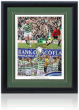 John Hartson Celtic Legend Hand Signed 16x12'' Honours Montage AFTAL COA