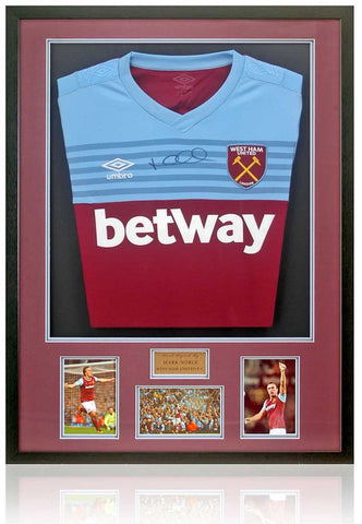 Mark Noble West Ham United Legend Hand Signed Home Shirt Display AFTAL COA