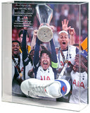 Son Heung-min Tottenham Hotspur Hand Signed Europa League Winning Captain Football Boot Presentation COA