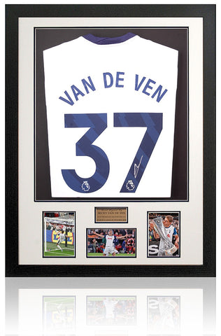 Micky van de Ven Tottenham Hotspur Europa League Winner Hand Signed Shirt