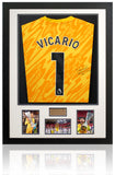 Guglielmo Vicario Tottenham Hotspur Hand Signed Europa League Winner Shirt