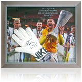 Guglielmo Vicario Tottenham Hotspur Hand Signed Europa League Winner Display