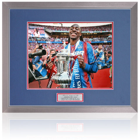 Eberechi Eze Crystal Palace 2025 FA Cup Winner Hand Signed 14x11'' Photograph COA