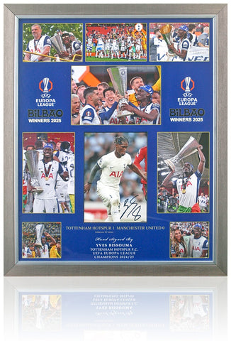Yves Bissouma Tottenham Hotspur Hand Signed Europa League Winner 23x19inch Presentation COA
