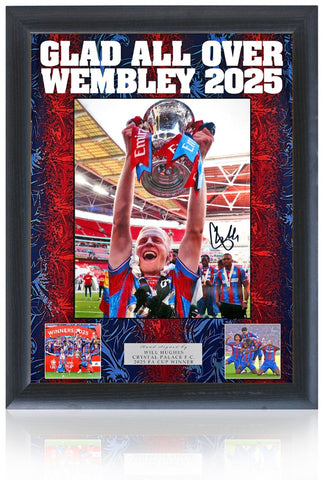 Will Hughes Crystal Palace 2025 FA Cup Winner Hand Signed 16x12'' Presentation