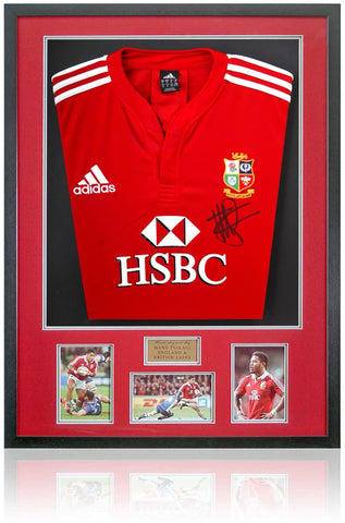 Manu Tuilagi British and Irish Lions Legend Hand Signed Rugby Shirt COA