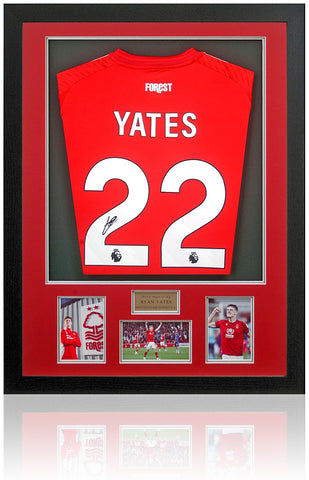Ryan Yates Nottingham Forest FC Hand Signed Framed Home Shirt AFTAL COA