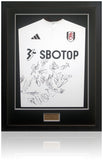 Fulham FC 2023/24 Squad Hand Signed Framed Home Shirt AFTAL COA