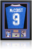Ally McCoist Rangers Legend Hand Signed Framed Football Shirt AFTAL COA