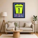 Dean Henderson Crystal Palace 2025 FA Cup Winner Hand Signed Framed Goalkeeprs Shirt COA