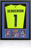 Dean Henderson Crystal Palace 2025 FA Cup Winner Hand Signed Framed Goalkeeprs Shirt COA