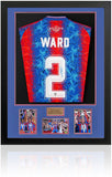 Joel Ward Crystal Palace 2025 FA Cup Winner Hand Signed Framed Home Shirt COA