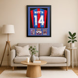 Jean Philippe Mateta Crystal Palace 2025 FA Cup Winner Hand Signed Framed Home Shirt COA