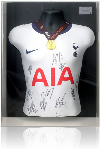 Tottenham Hotspur Hand Signed 2025 Europa Conference League Winners Shirt Mannequin Display