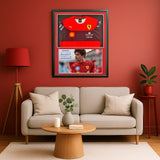 Charles Leclerc Hand Signed Ferrari Formula 1 Large Framed Shirt COA