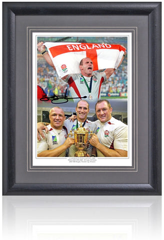 Lawrence Dallaglio Hand Signed 2003 Rugby World Cup Final Framed Photograph COA