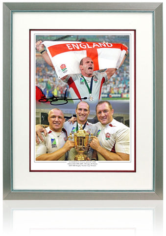 Lawrence Dallaglio Hand Signed 2003 Rugby World Cup Final Framed Montage COA