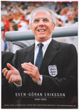 Sven-Goran Eriksson and Tord Grip Signed England Pennant with Programme COA
