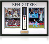 Ben Stokes Hand Signed Mini Cricket Bat Presentation AFTAL COA