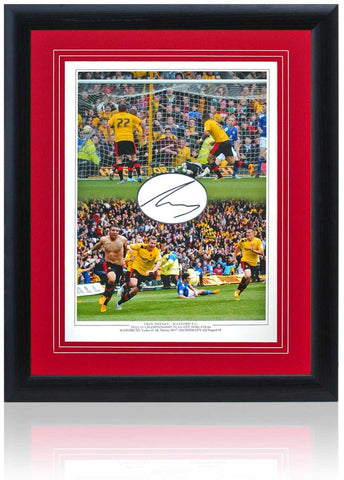Troy Deeney Signed Watford 2013 Play-Off Goal 23x19'' Framed Montage COA