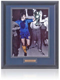 Alan Hudson Signed Chelsea Photograph 23x19" Framed Display AFTAL COA