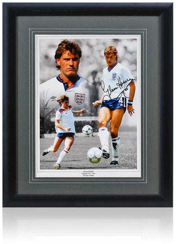 Glenn Hoddle England Legend Hand Signed 16x12'' Montage AFTAL COA