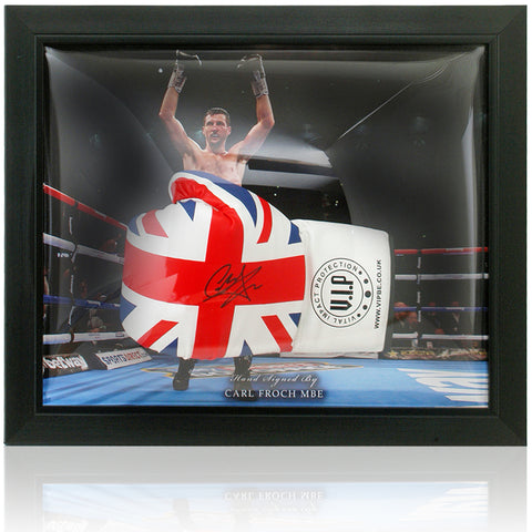 Carl Froch Hand Signed Boxing Glove Dome Display AFTAL COA "The Cobra"