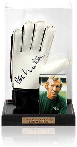 Bob Wilson Arsenal Legend Hand Signed Goalkeepers Glove Presentation AFTAL COA