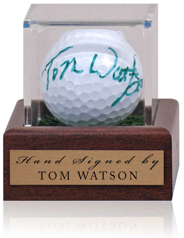 Tom Watson Golf Legend Hand Signed Golf Ball Display AFTAL COA