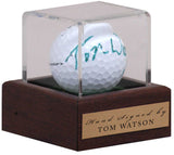 Tom Watson Golf Legend Hand Signed Golf Ball Display AFTAL COA