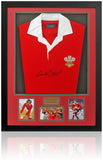 Gareth Edwards Welsh Rugby Legend Hand Signed Wales Retro Shirt AFTAL COA