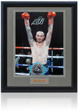 Kevin Mitchell Boxing Legend Hand Signed 23x19” Framed Photograph COA