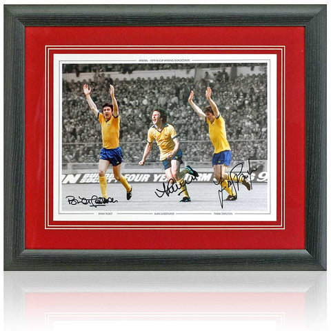 Talbot, Sunderland and Stapleton Hand Signed Arsenal 1979 FA Cup Photograph