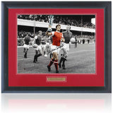 Frank McLintock Arsenal Hand Signed 1970 Fairs Cup 16x12'' Photograph AFTAL COA