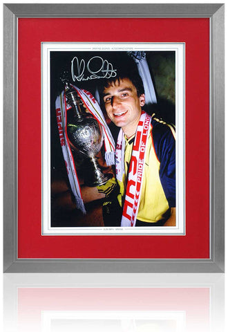 Alan Smith Arsenal Legend Hand Signed 16x12" Photograph AFTAL COA