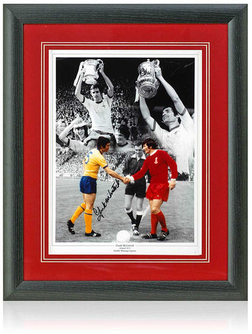 Frank McLintock Arsenal Legend Hand Signed 16x12'' Montage AFTAL COA