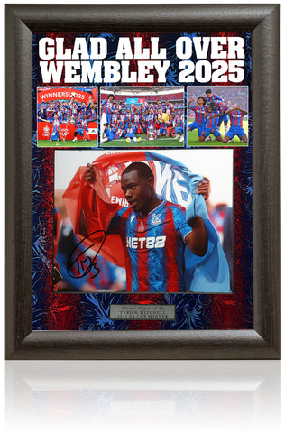 Tyrick Mitchell Crystal Palace 2025 FA Cup Winner Hand Signed 16x12'' Presentation