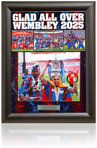 Daniel Munoz Crystal Palace 2025 FA Cup Winner Hand Signed 16x12'' Presentation