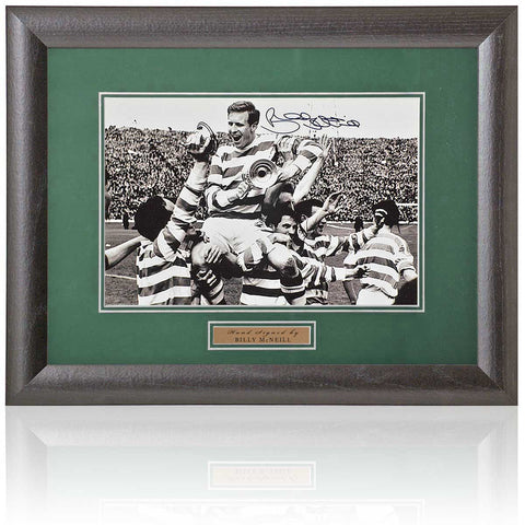 Billy McNeill Celtic Legend Hand Signed Scottish Cup 12x8'' Photograph AFTAL COA