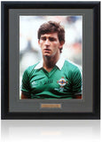 Norman Whiteside Northern Ireland Legend Hand Signed 16x12'' Photograph AFTAL COA