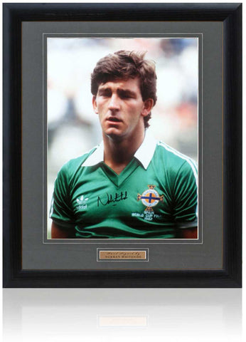 Norman Whiteside Northern Ireland Legend Hand Signed 16x12'' Photograph AFTAL COA