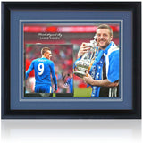 Jamie Vardy Leicester City Hand Signed FA Cup Photograph Presentation AFTAL COA