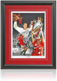 Lee Sharpe Manchester United Legend Hand Signed 16x12" Montage AFTAL COA