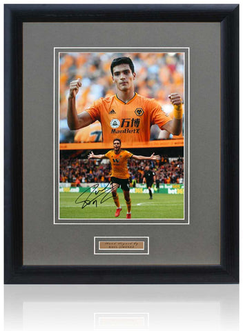 Raul Jimenez Wolverhampton Wanderers Hand Signed 16x12" Wolves Montage COA