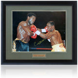 Carl Thompson Boxing Legend Hand Signed 16x12” vs Eubank Photograph AFTAL COA