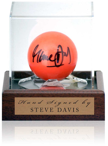 Steve Davis Snooker Legend Hand Signed Pink Ball AFTAL Photo Proof COA