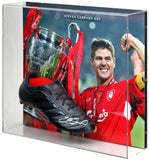 Steven Gerrard Liverpool Hand Signed Football Boot Large Display AFTAL COA