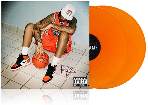 AJ Tracey Hand Signed 'Flu Game' 2 LP Orange 12'' Vinyl Album New AFTAL COA